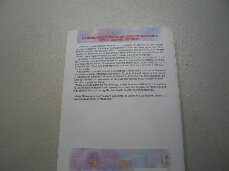 Giusepponi,COMUNICAZIONE ECONOMICO-FINANZIARIA DELLE GRANDI IMPRESE,2003