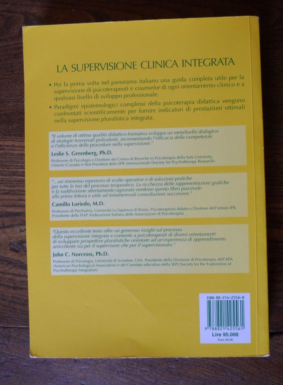 Giusti,LA SUPERVISIONE CLINICA INTEGRATA.Manuale,Masson[psicoterapia,counseling