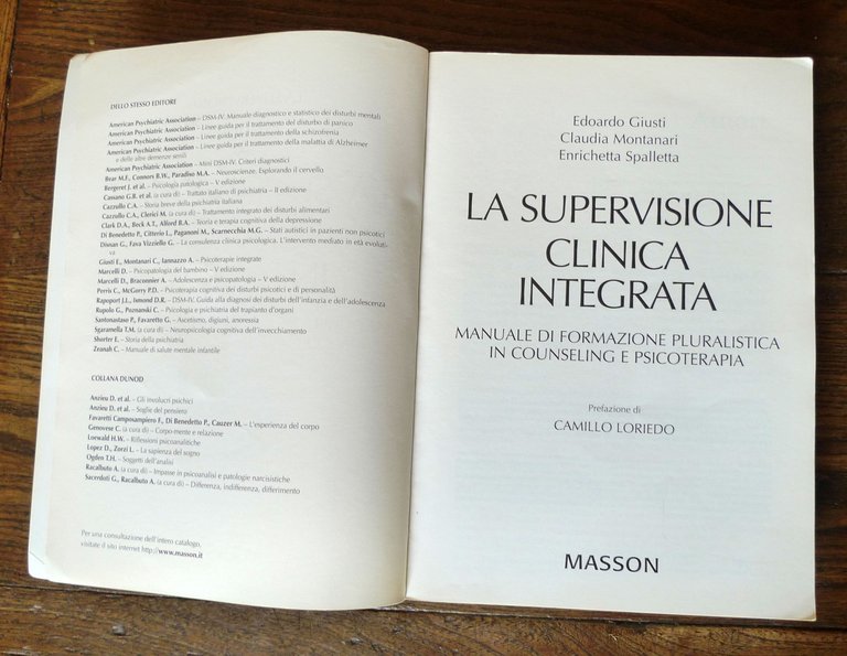 Giusti,LA SUPERVISIONE CLINICA INTEGRATA.Manuale,Masson[psicoterapia,counseling
