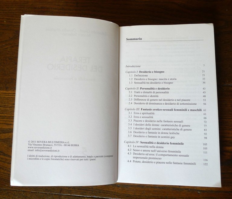 Giusti/Mariani/Salerno,TERAPIA DEL DESIDERIO.Maschile e Femminile,2011 Sovera