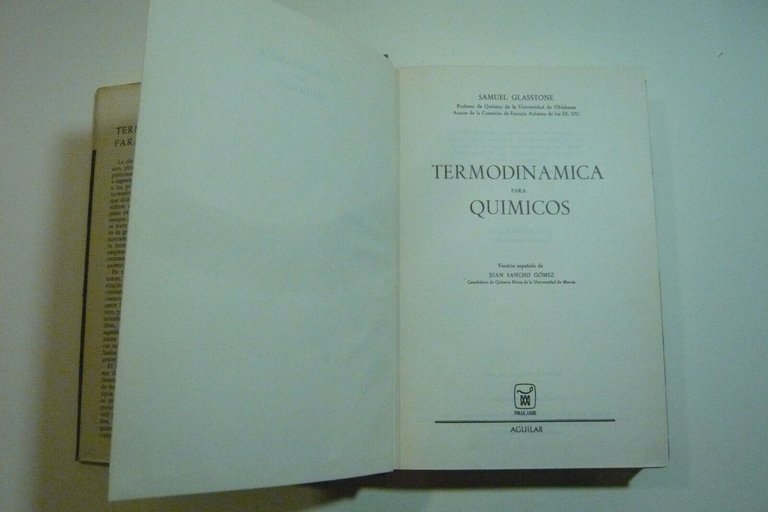 Glasstone,TERMODINAMICA PARA QUIMICOS,MADRIS, 1969