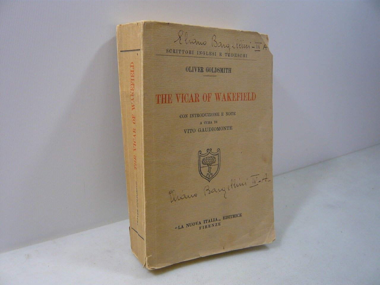 Goldsmith,THE VICAR OF THE WAKEFIELD,La Nuova Italia,Firenze,1932[Gaudimonte