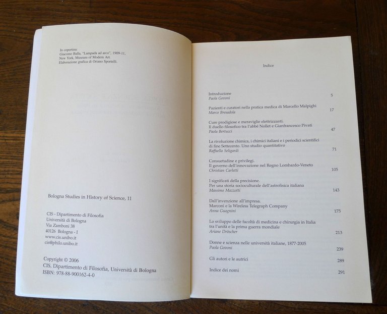 Govoni,STORIA,SCIENZA E SOCIETÀ.Ricerche sulla scienza in Italia,2006 Un.Bologna