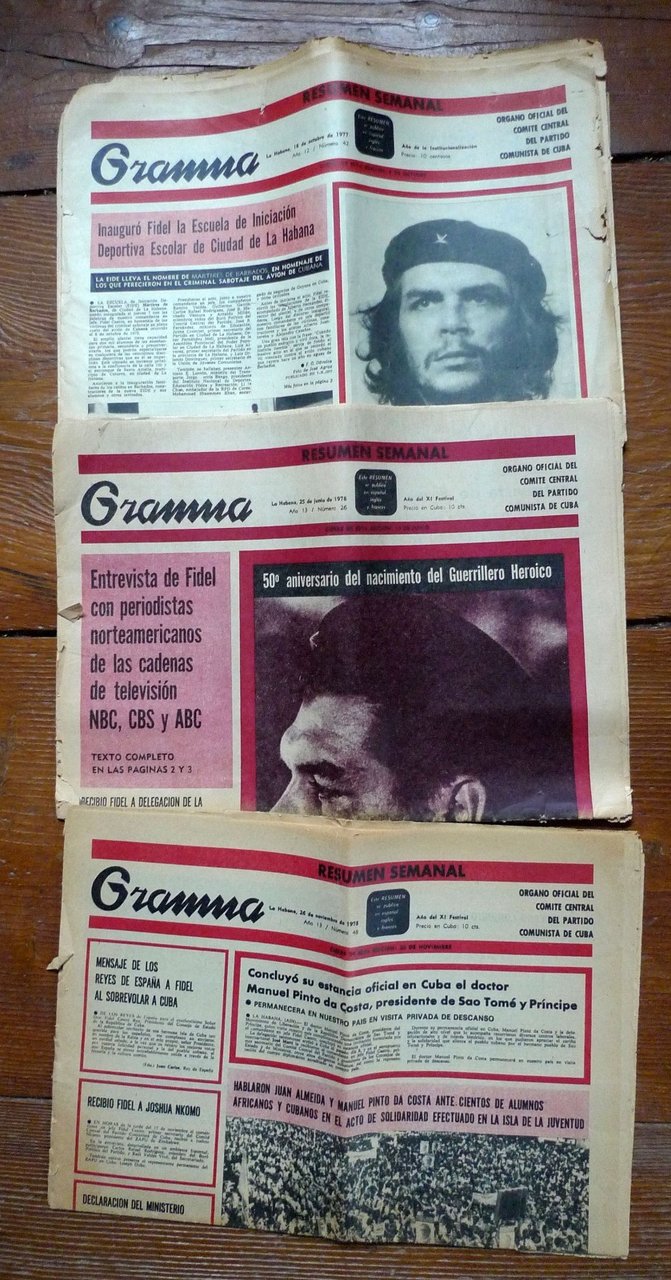 GRAMMA.ORGANO OFICIAL.PARTIDO COMUNISTA DE CUBA 1977-78[CHE,FIDEL CASTRO