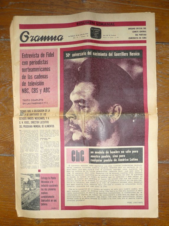 GRAMMA.ORGANO OFICIAL.PARTIDO COMUNISTA DE CUBA 1977-78[CHE,FIDEL CASTRO