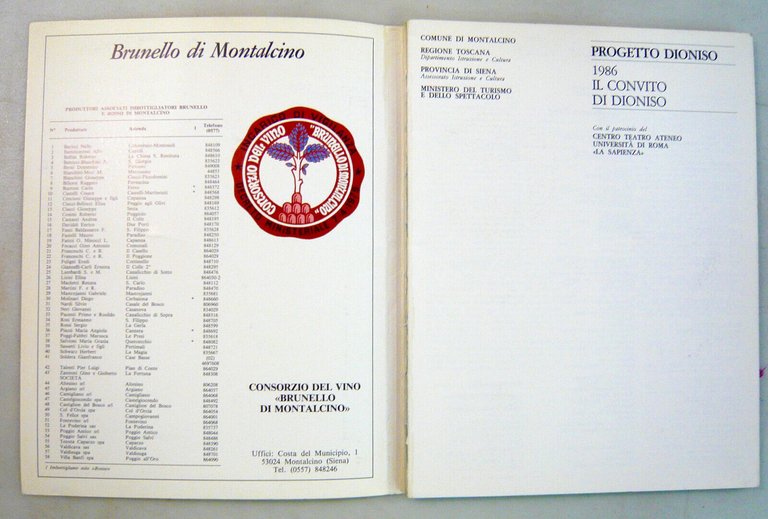 Grande,PROGETTO DIONISO.1986:il convito di Dioniso,Bulzoni[teatro