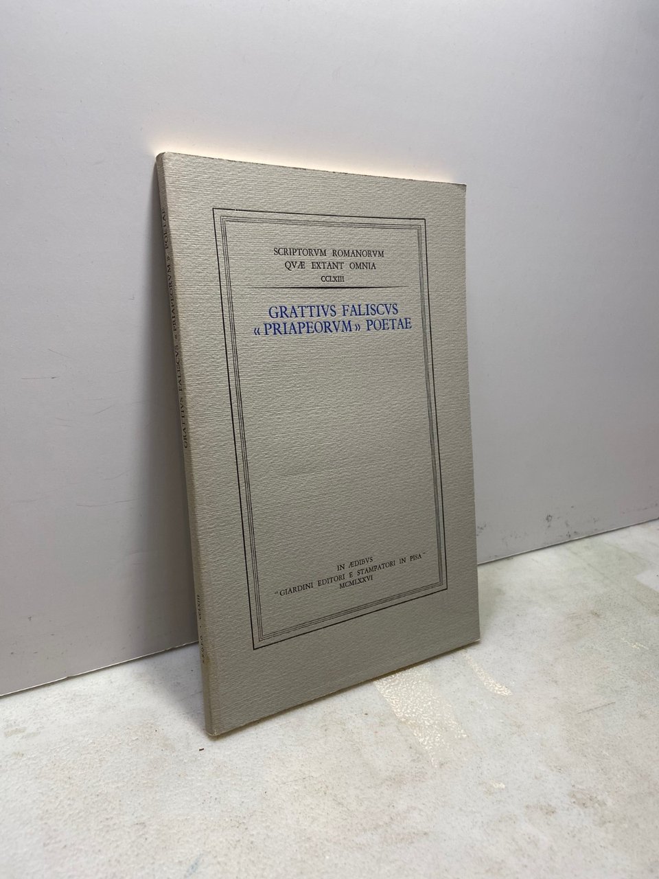 GRATTIUS FALISCUS «PRIAPEORUM» POETAE,Giardini Editori e Stampatori 1976 | Immagine principale