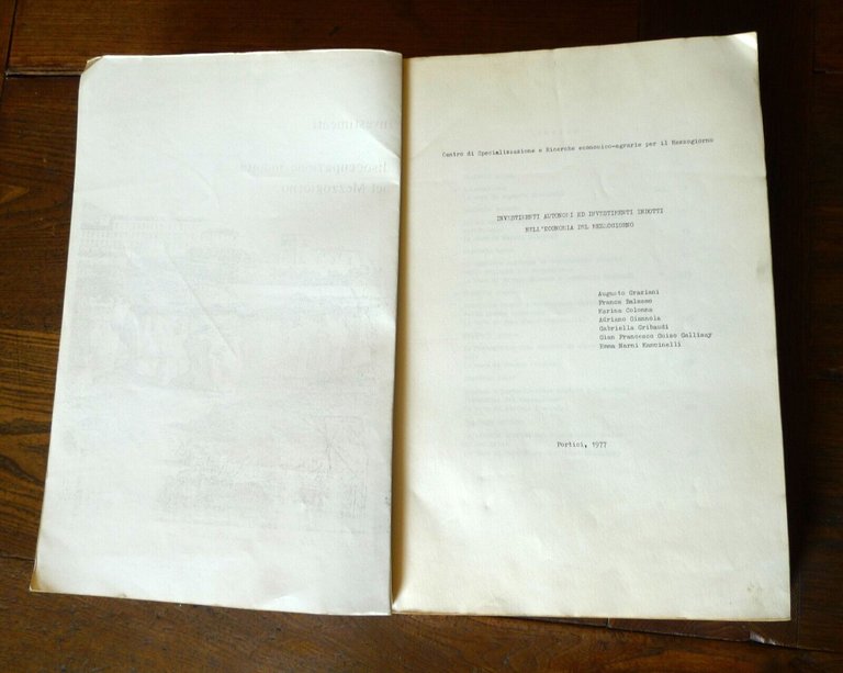 Graziani,INVESTIMENTI E DISOCCUPAZIONE INDOTTA NEL MEZZOGIORNO,1977[ECONOMIA