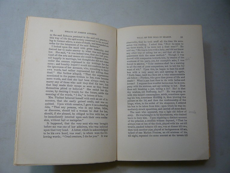 Green,ESSAYS OF JOSEPH ADDISON,Londra-New York,1906