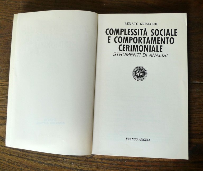 Grimaldi,COMPLESSITÀ SOCIALE E COMPORTAMENTO CERIMONIALE,1987[festa,folclore | Immagine Gallery 3
