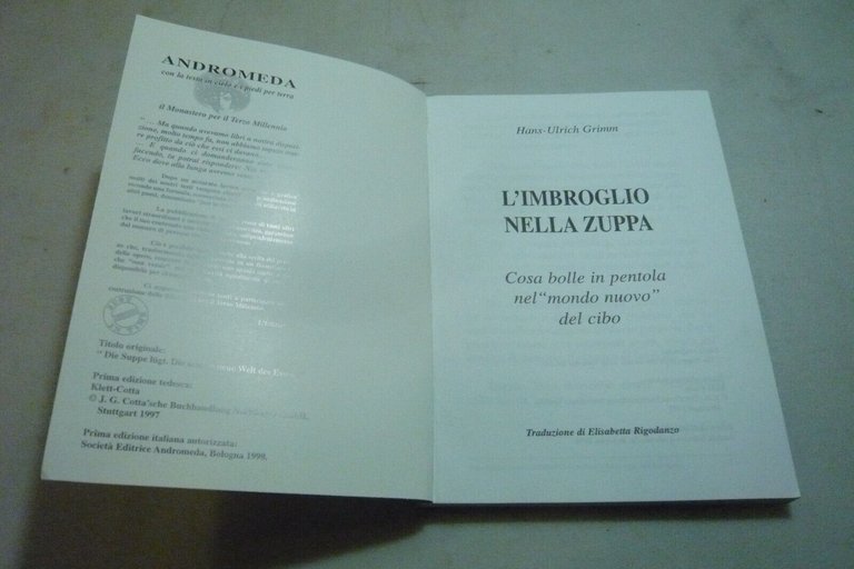 Grimm,L'IMBROGLIO NELLA ZUPPA,Bologna, 1998[alimentazione