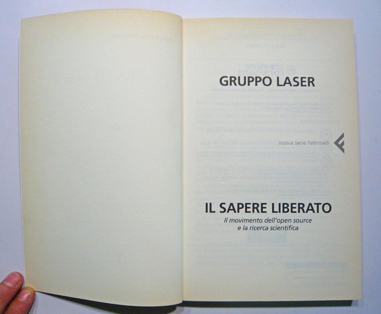 Gruppo Laser,IL SAPERE LIBERATO,2005 Feltrinelli[open source,copyleft,copyright
