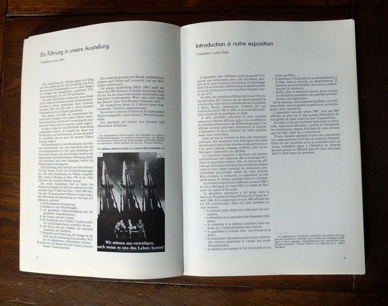 GUERRA,CORSA AGLI ARMAMENTI.CATALOGO DELLA MOSTRA DEL MANIFESTO CONTRO,1987