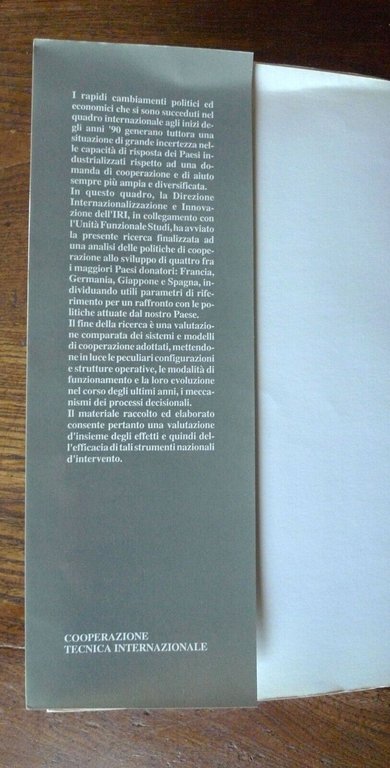 Guerrieri,POLITICHE DELLA COOPERAZIONE A CONFRONTO,'92[RICOSTRUZIONE INDUSTRIALE