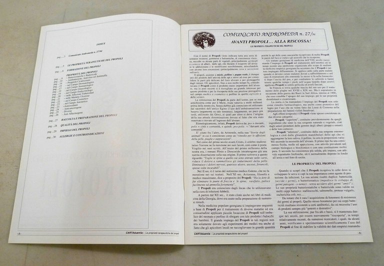 GUIDE ALLA SALUTE di CARTAduemila 4 1995.PROPOLI,Andromeda[medicina alternativa