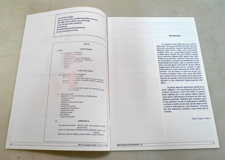 GUIDE ALLA SALUTE di CARTAduemila n.5 1995.AIDS,Andromeda[medicina alternativa