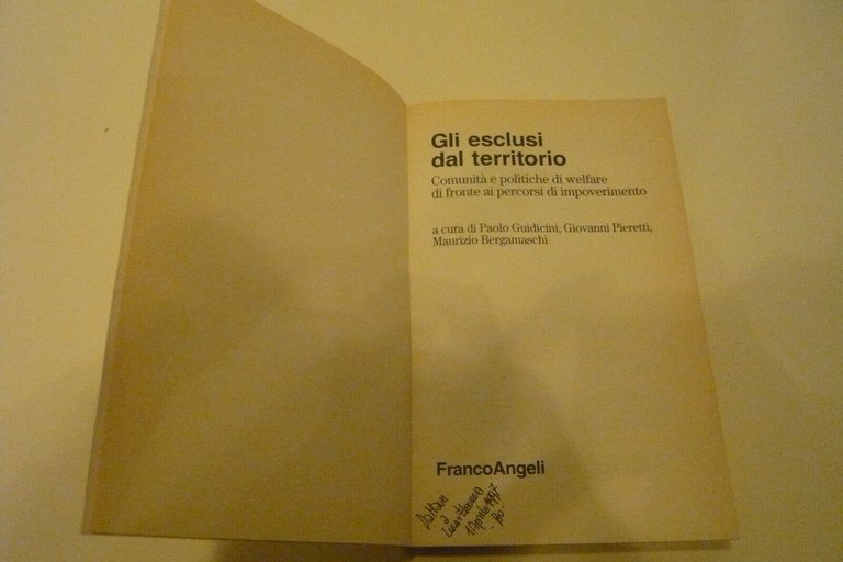 Guidicini et al.,GLI ESCLUSI DAL TERRITORIO,Milano,1997[povertà,welfare