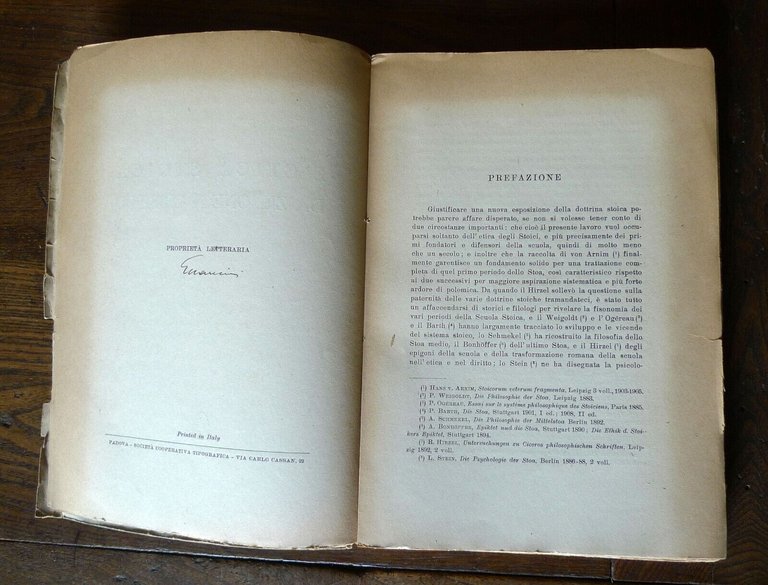 Guido Mancini,L'ETICA STOICA DA ZENONE A CRISIPPO,1940 CEDAM[storia filosofia