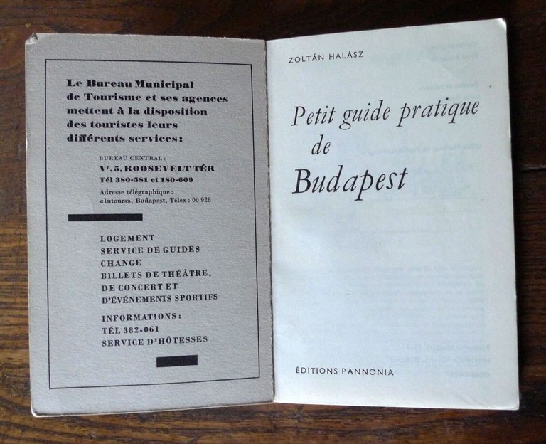 Halász,PETIT GUIDE PRATIQUE DE BUDAPEST,1965 Pannonia[guida pratica