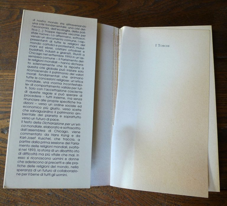 Hans Kung/Karl-Josef Kuschel,PER UN'ETICA MONDIALE,1995 I^[Parlamento RELIGIONI