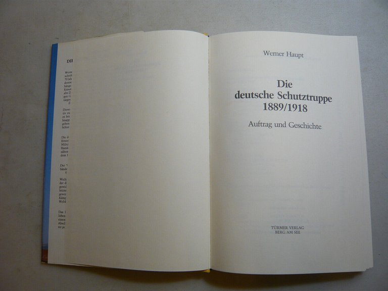 Haupt,DIE DEUTSCHE SCHUTZTRUPPE,Berg(GER),1989[tedesco