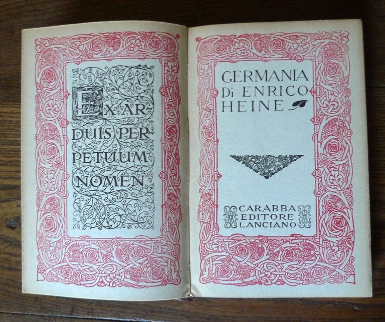 Heine,GERMANIA,1917 Carabba[RELIGIONE,FILOSOFIA,LETTERATURA
