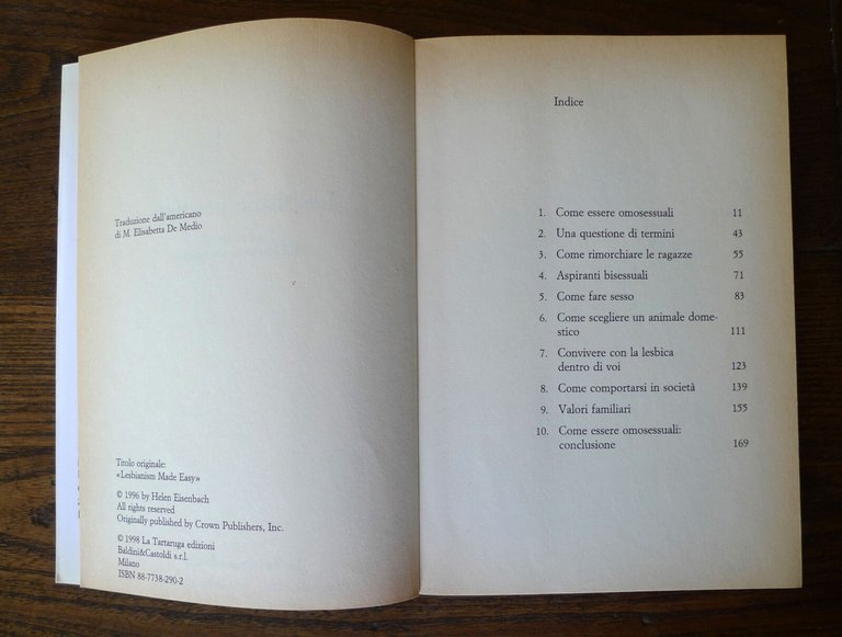 Helen Eisenbach,LESBISMO PER TUTTI,1998 La Tartaruga[omosessualità femminile