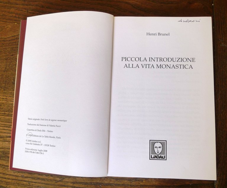 Henri Brunel,PICCOLA INTRODUZIONE ALLA VITA MONASTICA,2008 Lindau[RELIGIONE