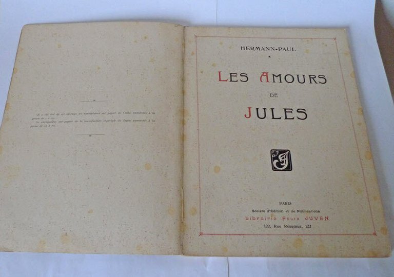 Hermann-Paul,LES AMOURS DE JULES,1902 Felix Juven[arte,illustrazione