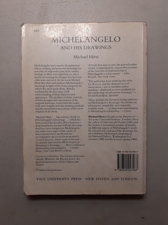 Hirst, MICHELANGELO AND HIS DRAWINGS, Yale University 1988