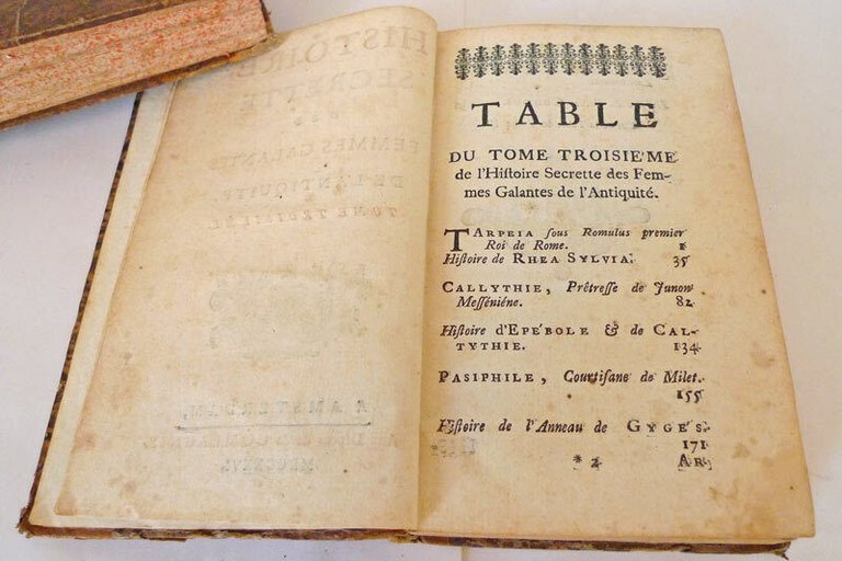 HISTOIRE SECRETTE DES FEMMES GALANTES DE L'ANTIQUITE,1726 Amsterdam[cortigiane