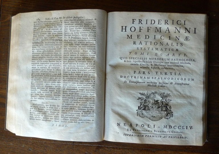 HOFFMANN,MEDICINAE RATIONALIS SYSTEMATICAE,1753,Gessari,Napoli[storia medicina
