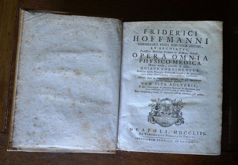 HOFFMANN,MEDICINAE RATIONALIS SYSTEMATICAE,1753,Gessari,Napoli[storia medicina