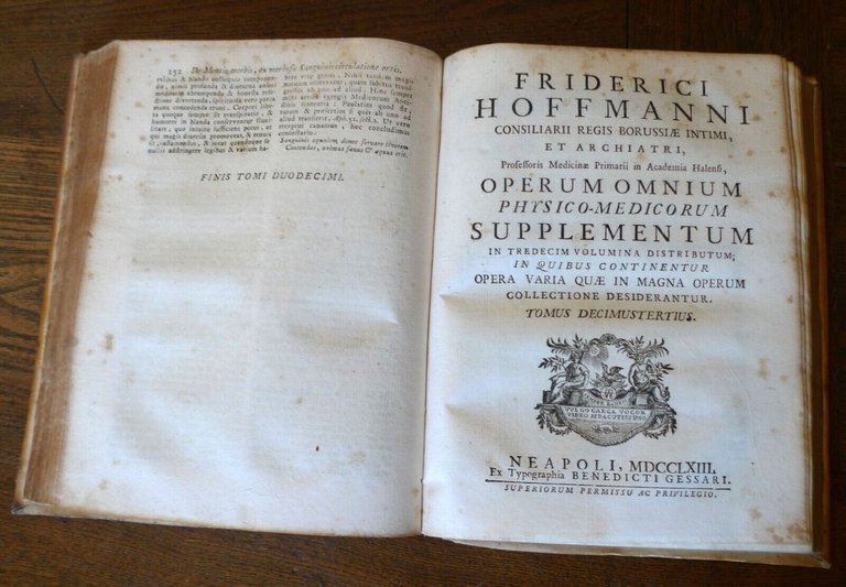 HOFFMANN,OPERUM OMNIUM PHYSICO-MEDICORUM SUPPLEMENTUM IN 13 VOL.1755-63[medicina