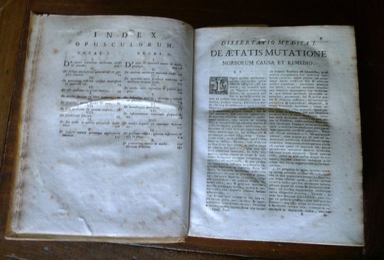 HOFFMANN,OPUSCULA PATHOLOGICO-PRATICA/OBSERVATIONES PHYSICO-CHYMICAE,1762/1755