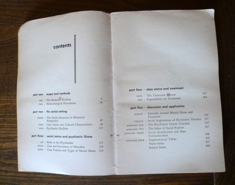 Hollingshead/Redlich,SOCIAL CLASS & MENTAL ILLNESS,1964 Wiley[SOCIOLOGIA,FOLLIA