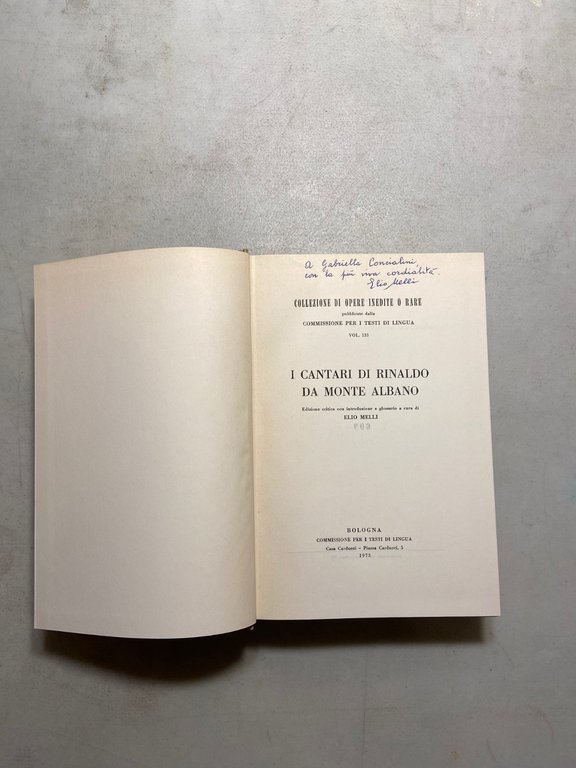 I CANTARI DI RINALDO DA MONTE ALBANO,Commissione testi di lingua,1974[Elio … | Immagine Gallery 2