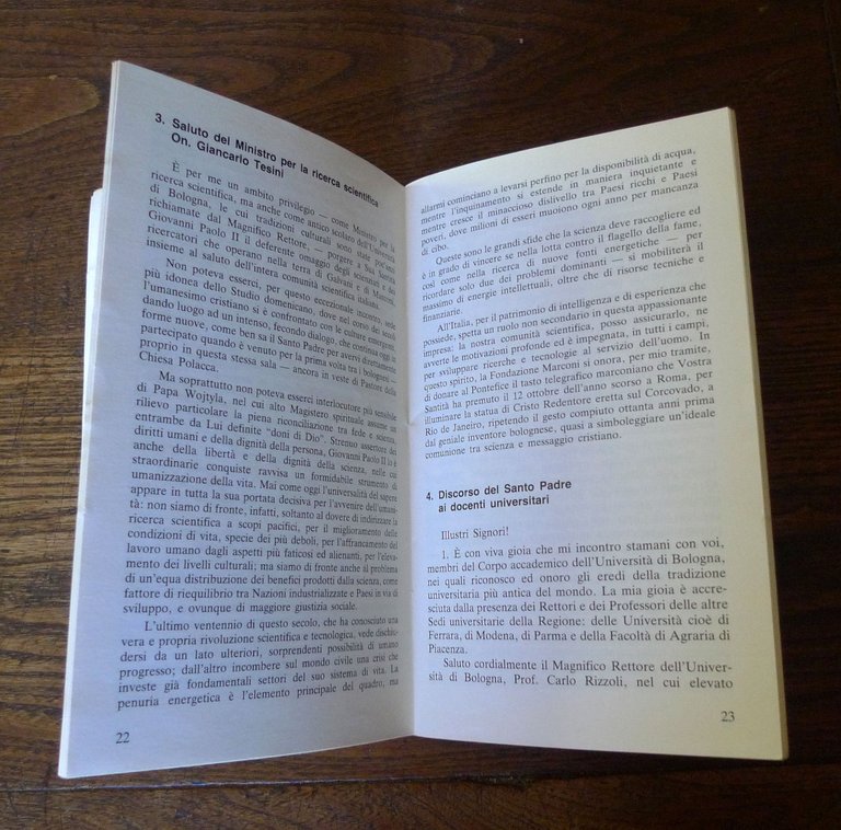 I DISCORSI DEL PAPA GIOVANNI PAOLO II A BOLOGNA,18 aprile …