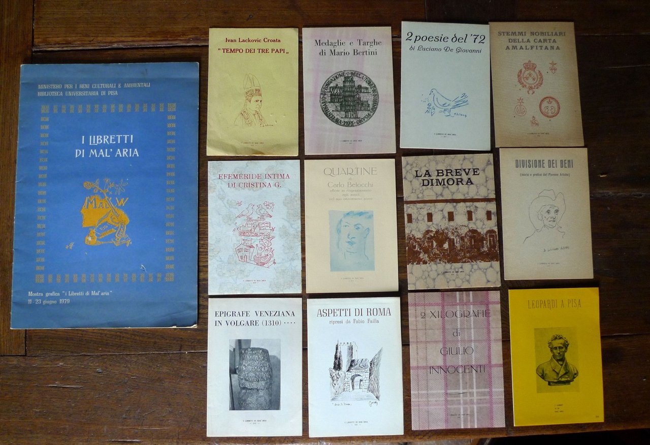 I LIBRETTI DI MAL'ARIA catalogo della mostra,1979 Pisa+12 LIBRI[Arrigo Bugiani | Immagine principale