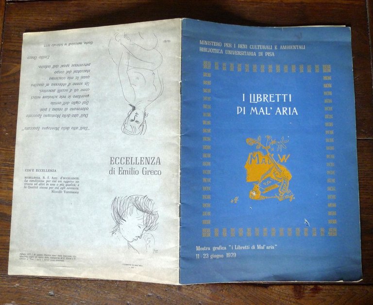I LIBRETTI DI MAL'ARIA catalogo della mostra,1979 Pisa+12 LIBRI[Arrigo Bugiani | Immagine Gallery 15