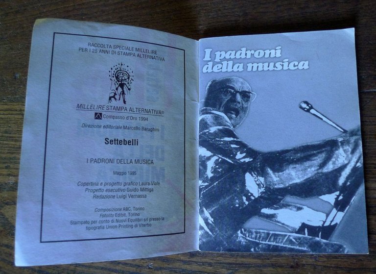 I PADRONI DELLA MUSICA,1995 MILLE LIRE Stampa Alternativa/SETTEBELLI[Baraghini