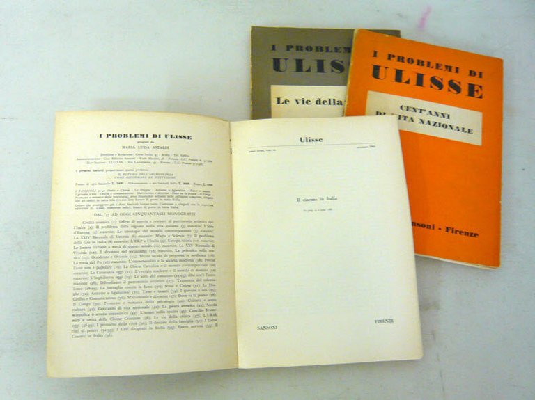 I PROBLEMI DI ULISSE,100 ANNI DI VITA NAZIONALE/VIE DELLA CRITICA/CINEMA …