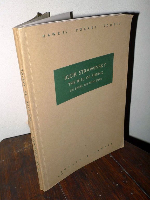 IGOR STRAWINSKY,THE RITE OF SPRING,HAWKES POCKET SCORES n.638[SPARTITO