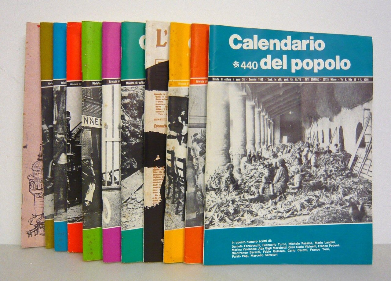 IL CALENDARIO DEL POPOLO.Rivista di cultura,1982 annata completa