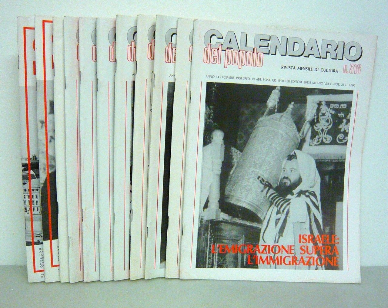 IL CALENDARIO DEL POPOLO.Rivista di cultura,1988 annata completa