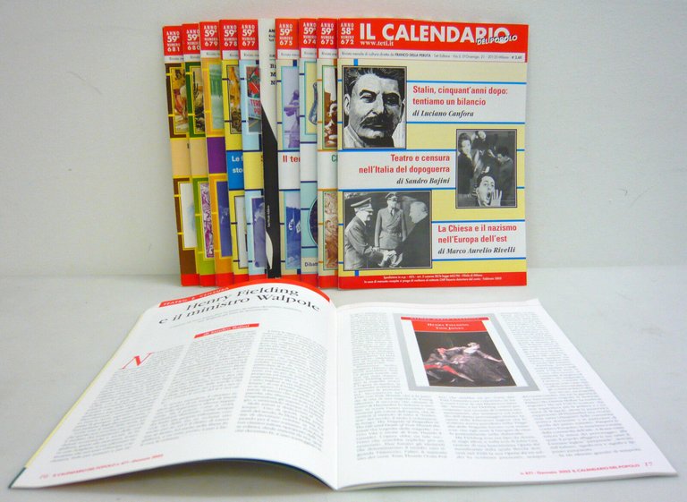 IL CALENDARIO DEL POPOLO.Rivista di cultura,2003 annata completa