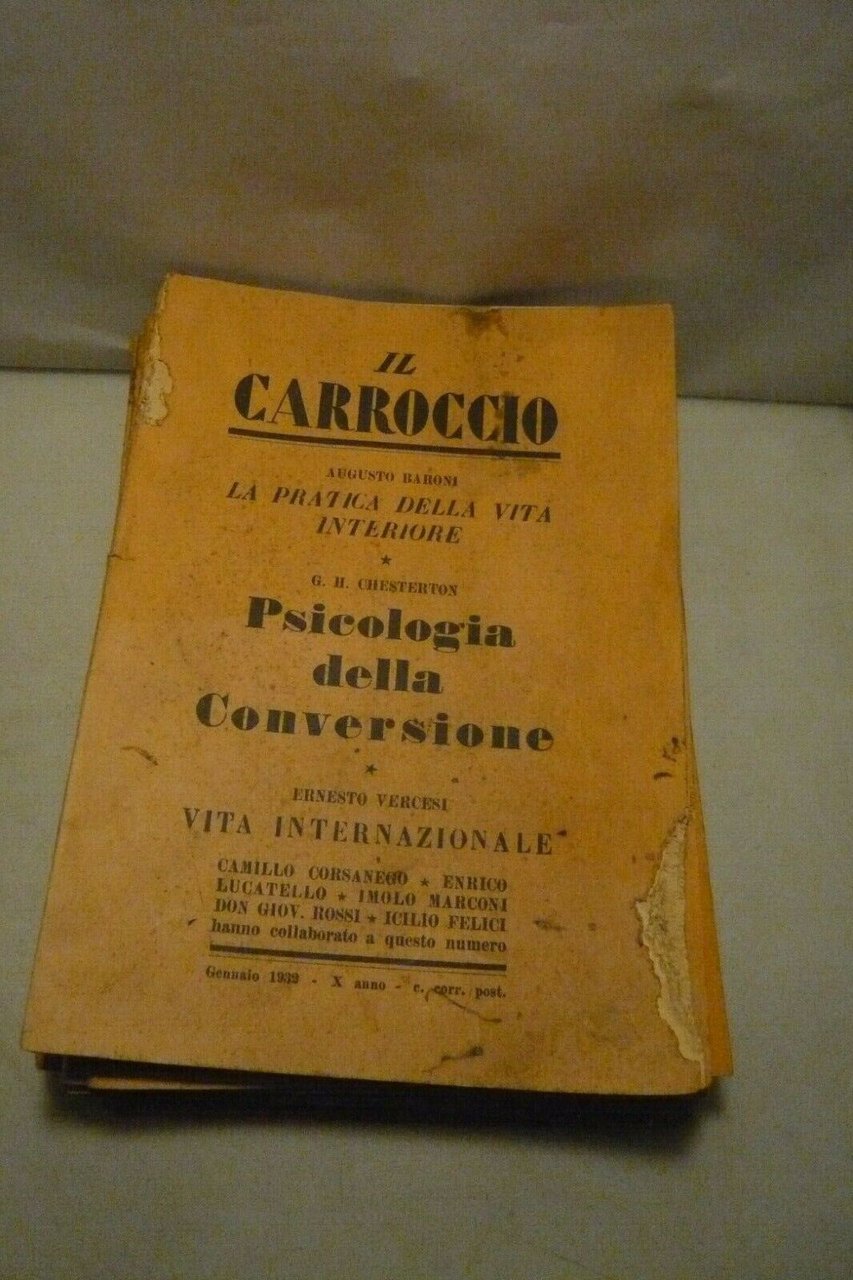 IL CARROCCIO.RIVISTA MENSILE PER I GIOVANI CATTOLICI,1932,annata completa