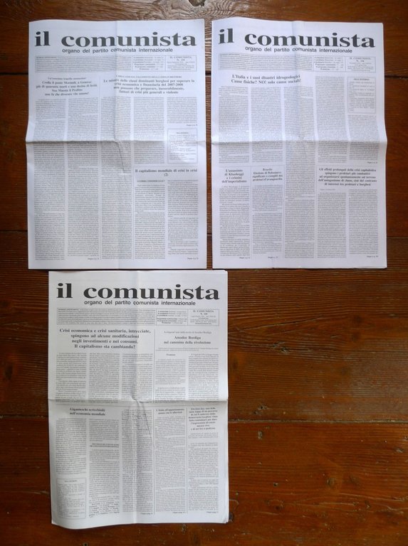 IL COMUNISTA.ORGANO DEL PARTITO COMUNISTA INTERNAZIONALE 1989-2020[PCInt,Bordiga | Immagine Gallery 4