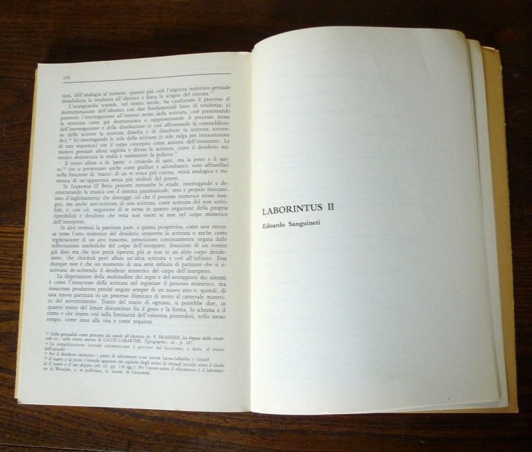 IL GESTO DELLA FORMA.MUSICA,POESIA,TEATRO NELL'OPERA DI LUCIANO BERIO,1981