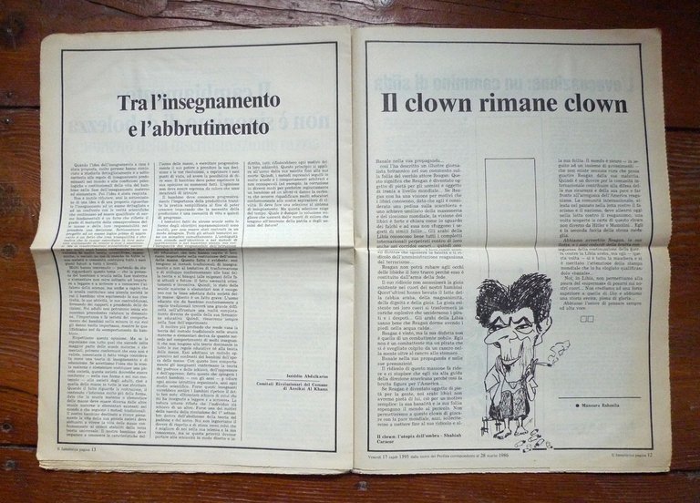 IL JAMAHIRIYA 28 marzo 1986.QUOTIDIANO SETTIMANALE POLITICO[LIBIA,GHEDDAFI